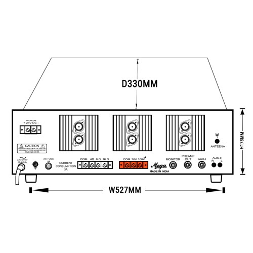 Denson 300U High power mixer Amplifier
